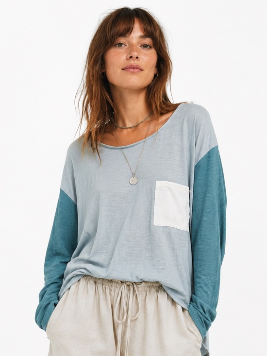 Anthropologie Tops - Anthropologie Dolan Colorblock Relaxed Flowy Long Sleeve Top Boho California